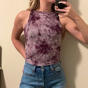 Empyre High Neck Racerback Tank Top Tye Dye
